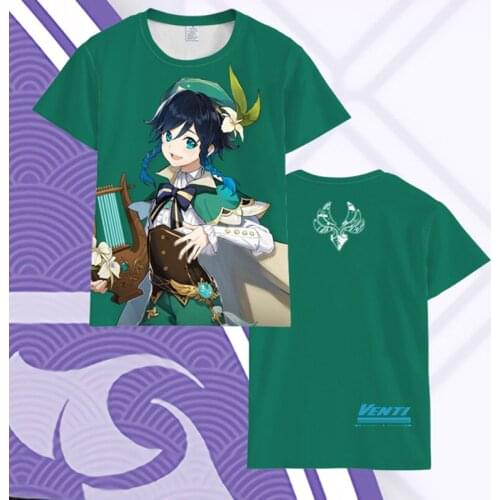 Game Genshin Impact 3D T Shirt Men Women Lumine Jean Cosplay Short Sleeve T-shirts Casual Unisex women men couple graphic shirts