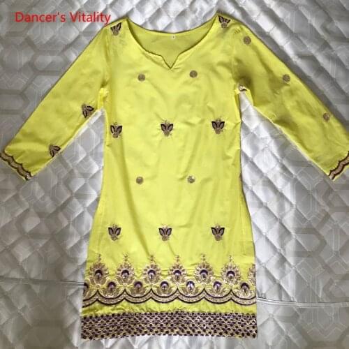 India Dance Tops Handmade Embroidery Women Belly Dance tops India Dance Belly Dancing Stage Practice Performance Clothing