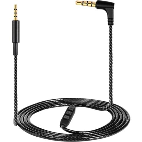 1.5m Braid 3.5mm to 2.5mm 3.5mm Jack AUX Cable Cord With Mic Volume Control for Car Headphone Speaker Mobile Phone Tablet