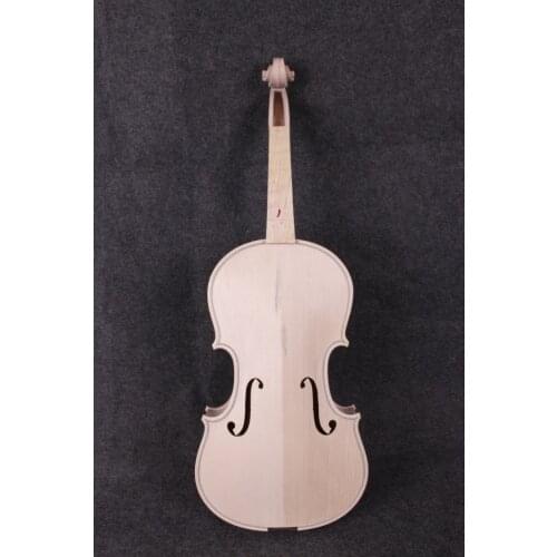 1pcs 4/4 violin unfinished Flame maple Russian spruce top White Violin Body#2035