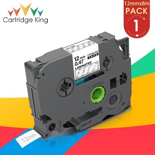 TZe-135 TZe 135 tze135 TZ-135 for Brother Label Tape White on Clear Printer Ribbon tze 12mm Compatible P- touch Labeling Machine