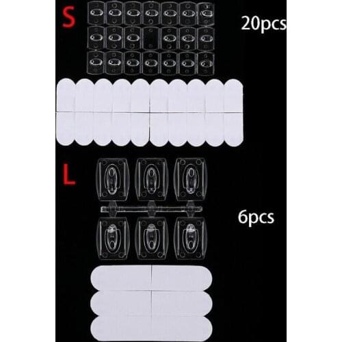 20/6Pcs Wall Transparent Hook Strong Cable Hook Kitchen Clamp Bathroom Towel Key Hook