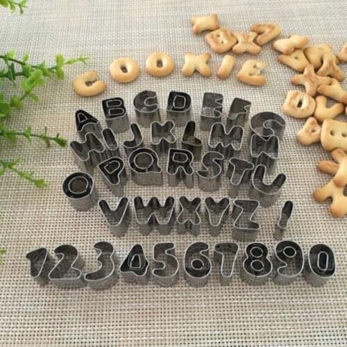 2019 Brand New Style 37pcs Alphabet Letter Number Cake Fondant Icing Cutter Mould stainless Tools Set