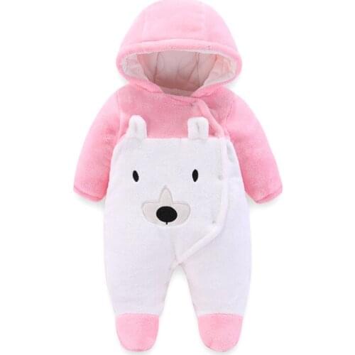 2020 Winter Baby Jumpsuit for Newborns Girls Rompers Outfits Baby Overalls Thick Warm Cartoon Baby Romper Infant Boy Clothing