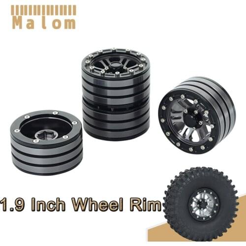 4Pcs Aluminum Alloy 1.9 Inch Wheel Rim 6 Spokes Beadlock Wheel Hub for 1/10 RC Crawler TRX-6 TRX4 Defender Axial SCX10 CC01 D90