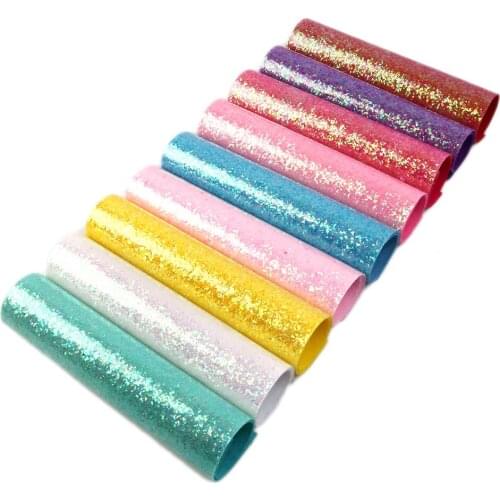 David accessories 20*33cm Sequins Chunky Glitter Synthetic Leather DIY Bow Bag Phone Cover Material Home Decoration,1Yc7423