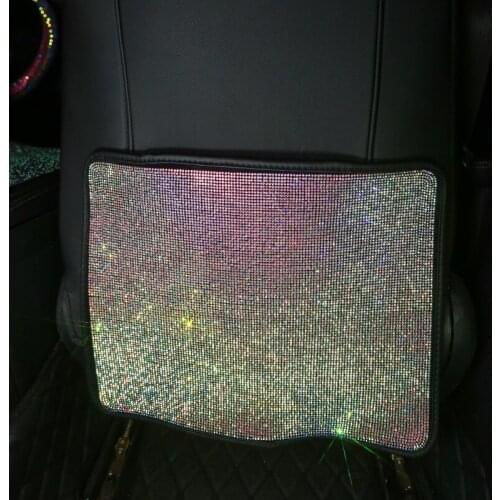 Car Anti-Child-Kick Pad For Car Seat Diamond Rhinestone Crown Anti-Child-Kick Pad