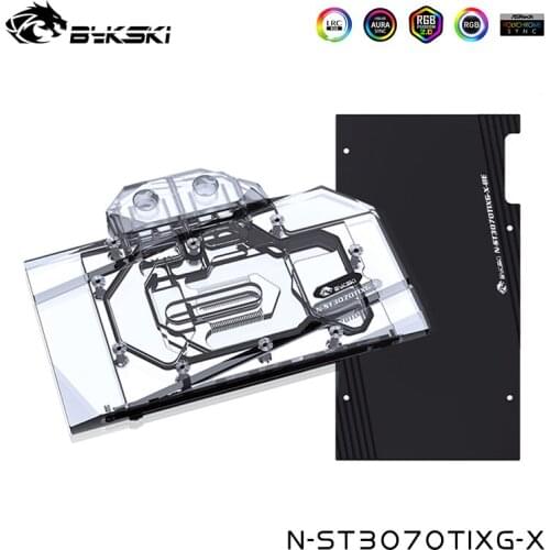 Bykski Water Cooling Block For ZOTAC RTX 3070Ti 8G6X X GAMING OC GPU Card Cooler With Back Plate ,N-ST3070TIXG-X