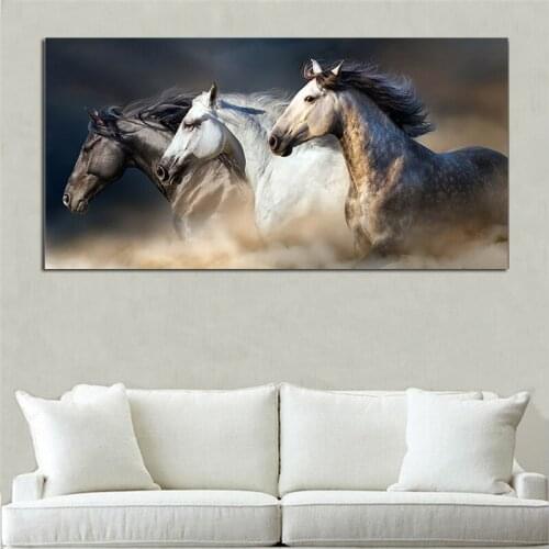 Large Size The Running Horse Canvas Art Animal Wall Art Poster Pictures For Living Room Home Decor Wall Canvas Print Painting