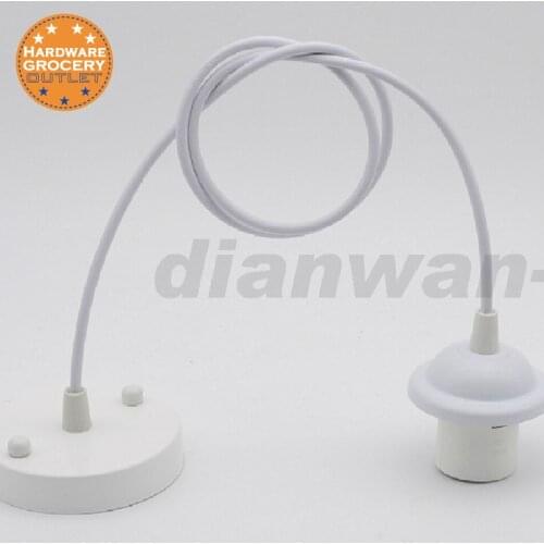E27 Socket Lamp Base Holder Modern Ceiling Rose / Braided Flex Lamp Holder Pendant Light Fitting Kit 3pcs