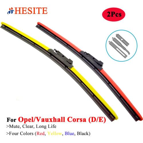 HESITE Color Car Wiper Blades For Opel Corsa A B C D E F Utility Model Car Parts Accessories 2005 2007 2008 2010 2016 2015 2020