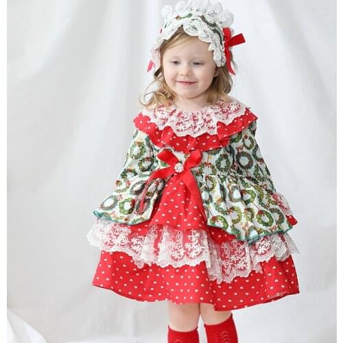 Kids Clothes Princess Costume Lolita Style Long Sleeve Cotton Print Toddler Costume Dresses for Girls 5 Years Old