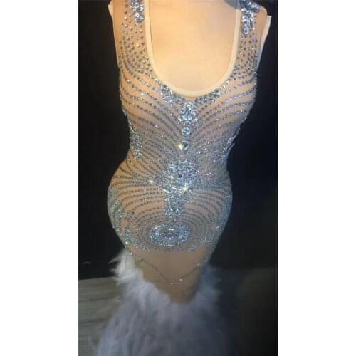 Long evening dress fabric Skirt feather Evening Costume party girl women outfit