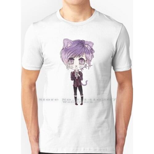 Neko Kanato Sakamaki T Shirt 100% Pure Cotton Neko Cat Cute Kanato Sakamaki Bubbly Banana Vampire Kawaii Diabolik Lovers Animé