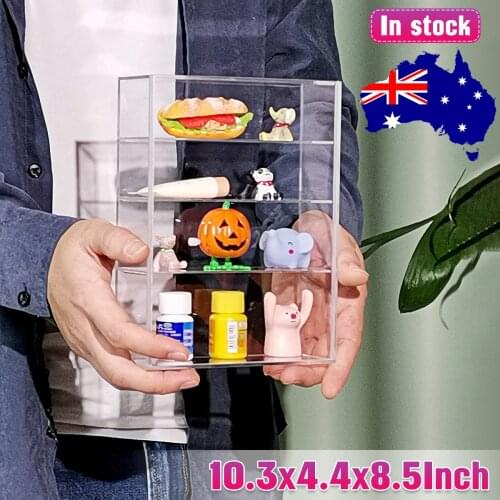 214x159x59mm High Gloss Acrylic Show Case Display Box Show Case Sliding Door For Mini Perfume Bottle Jewelry Crafts Display