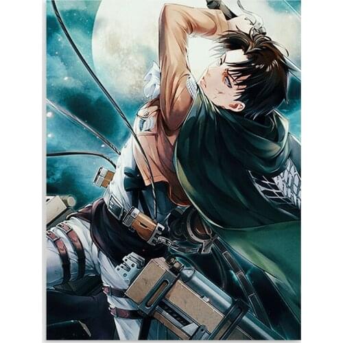 HD Prints Levi Ackerman Canvas Painting Wall Art Modular Attack on Titan Poster Home Decor Living Room Anime Role Pictures Frame