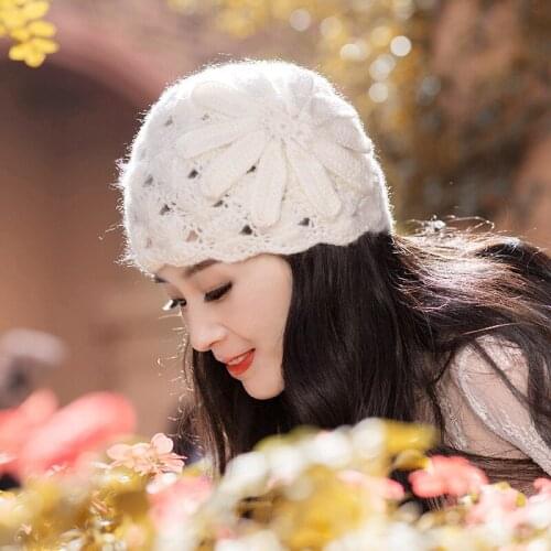 Crochet Knitted Beret Hat Winter Hat for Women Beanie Hat Handmade Autumn Mohair Retro Wild Painter Wool Beret Cap ZZ-400