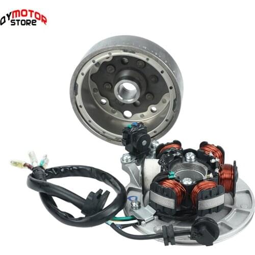 LF140 Engine Ignition Magneto Stator Magneto Flywheel kit For Lifan 140 140cc 1P55FMJ Horizontal Kick Starter Engines Dirt Pi