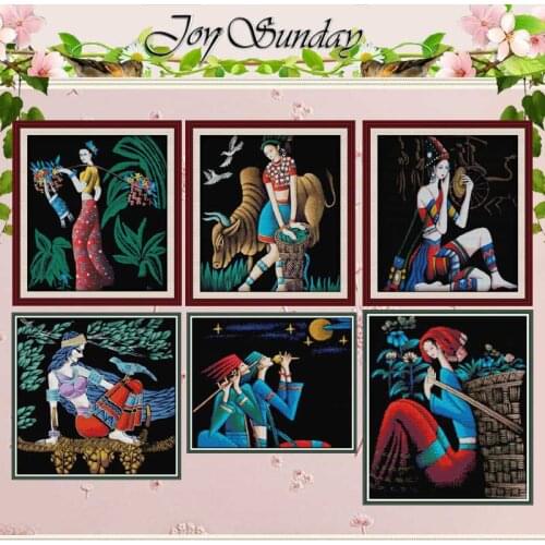 Yunnan Heavy Color Beauty Counted 11CT 14CT Printed Cross Stitch Sets Handmade Chinese Cross-stitch Kits Embroidery Needlework