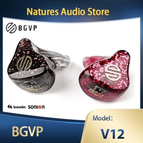 BGVP V12 Earphones Knowles+Soion 12 BA Headphone with 0.78 Detachable Cable ArtMagic V12 Hi-Res Audio Earbuds