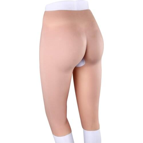 New Silicone breech pants open crotch body leggings fake female body buttock pants lift buttock plump buttock false buttock