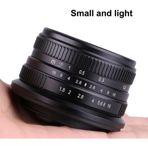 25mm / F1.8 Prime Lens to All Single Series for E Mount / for Micro 4/3 Cameras A7 A7II A7R A7RII X-A1 X-A2 G1 G2 G3