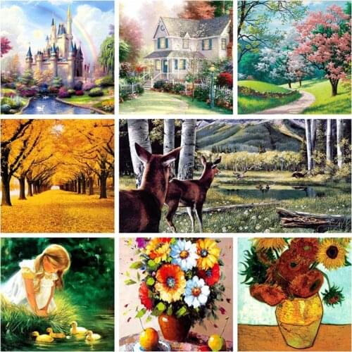 Jigsaw Puzzles 1000 Pieces Assembling Picture Landscape Educational Toys for Adult Stress Relief Kids Games Children Gift