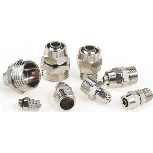OD 4/6/8/10/12mm Hose Tube M5/1/8''/ 1/4'' 3/8'' 1/2'' Male Thread Pneumatic Fast twist Fittings Quick Joint Coupler Connector