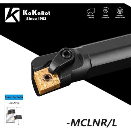 KaKarot Internal Turning Tool Holder S16Q-MCLNR12 S25S-MCLNL12 S32T-MCLNR12 Carbide Inserts CNMG120404 Lathe Cutting Tools