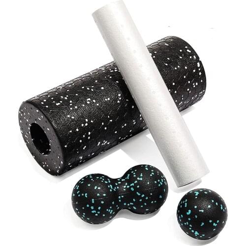 Fitness Yoga Roller EPP 2 in 1 Foam Roller Set for Deep Tissue Massage and Exercise, Neck Back Leg Arm Feet Muscles Recovery