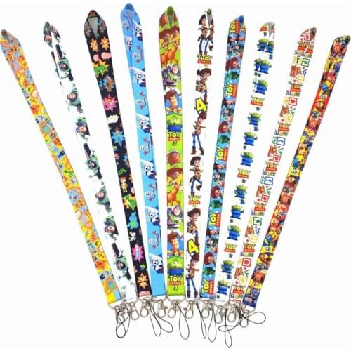 10Pcs Disney Mobile Phone Lanyard For Keys ID Card Pass Gym USB Badge Holder DIY Hang Rope Tags Strap Neck Lanyards Good Gifts