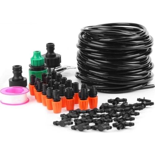 1Set Garden Water Irrigation System Garden Greenhouse Plants Automatic Watering 15M Hose Set Kit