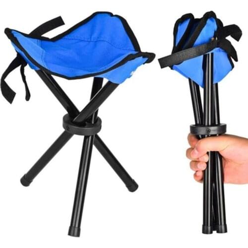 Folding Stool Convenient Fishing Stool Folding Stool Folding Garden Walking Beach Chair Picnic Foldable Three Camping Feet