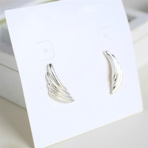 Special store Female alloy silver wing stud earrings lady jewelry free shipping