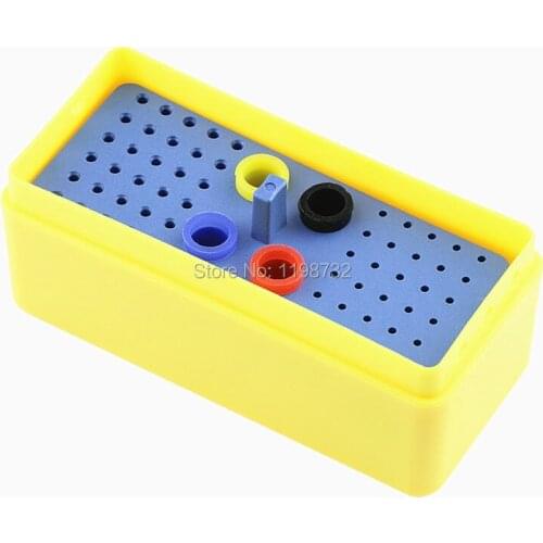 72 Holes Dental Equipment Autoclavable Kit, Diamond Burs Endo Box Gutta Percha Points Endodontic Reamer Block Dentist