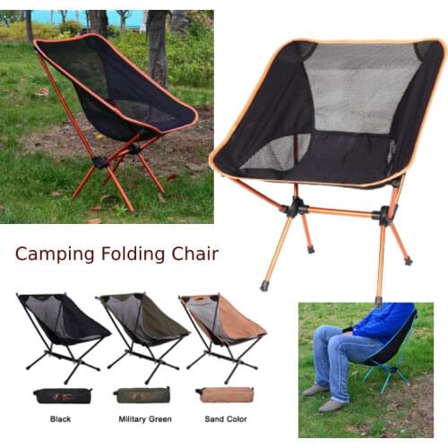 Portable Chair Folding Beach Chair Outdoor Seat Stool Camping Chair For Hiking Fishing Picnic Vocation Casual Garden Chairs