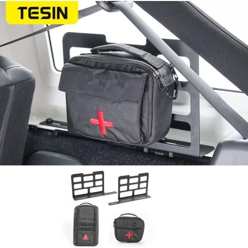 TESIN Car Trunk Rack Luggage Carrier Storage Rack Camping Mat Storage Bag Tool kit for Jeep Wrangler JK JL 2007-2018 Accessories