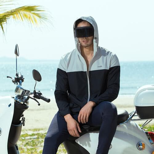 OhSunny Outdoor Cycling Anti-UV Hoodie Sun Protection Coats Quick Dry Clothes Patchwork Breathable Loose Long Sleeve Pullover