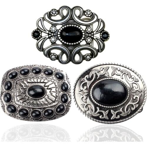 Black Turquoise Vintage Western Cowboy Classic Belt Buckle Metal Buckles