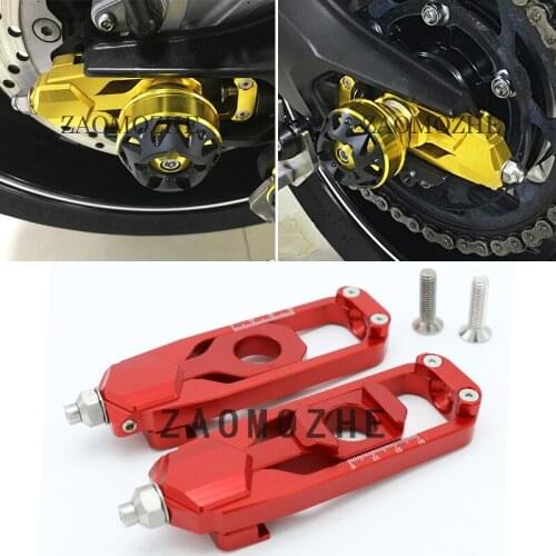 ZAOMOZHE MT09 FZ09 MT 09 Chain Adjusters For YAMAHA MT-09 TRACER FZ-09 FJ-09 2014-2015 CNC Aluminum Material