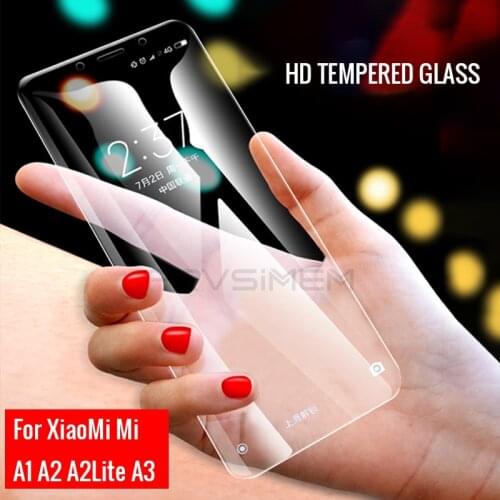 Tempered Glass for Xiaomi Mi A1 A2 Lite A3 MiA1 MiA2 MiA3 M i A2 Lite Film HD 9H Hard Phone Screen Protector Protective Glass