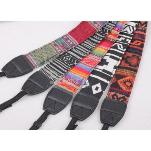 1 Piece Vintage color Hippie Style Camera Neck Shoulder Strap Belt Durable Cotton for Canon Nikon Pentax Sony SLR DSLR