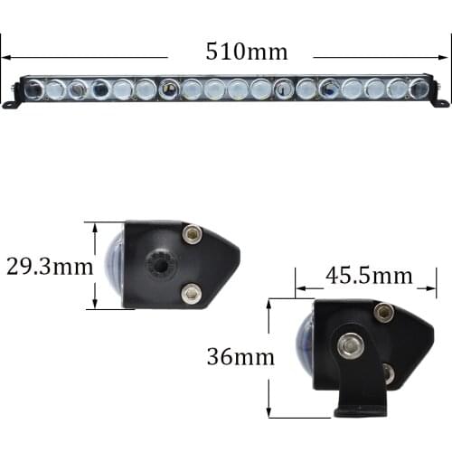 2pcs ECAHAYAKU Single row 20 inch LED Work Light Bar 90W LED Bar Lights for Off-road ATV Crane 4x4 SUV Trailers Trucks Boat 12V
