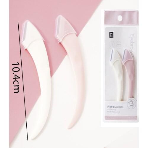 2pcs/set Portable Eyebrow Trimmer Crescent Shape Safety Hair Remover Facial Body Eyebrow Trimmers Women Eye Beauty Tools
