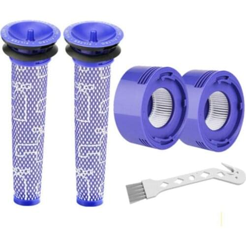 2 Pack Pre-Filters And Post-Filters Replacements Washable Filter Hepa For Dyson V8 V7 Animal Absolute Cordless Vacuum Cleaners