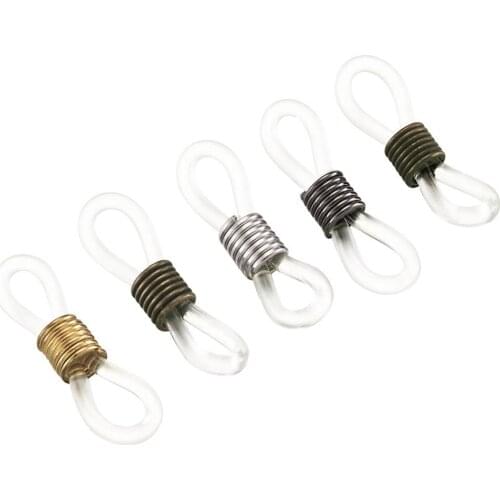 20Pcs Mixed Color Silicone Ear Hook Eyeglasses Chain Glasses Retainer Ends Rope Sunglasses Cord Holder Strap Loop Connector