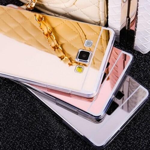 200pcs Luxury Mirror TPU Cases for Samsung Galaxy A3 A5 A7 J3 J5 J7 J1 2016 2017 S9 S8 Plus S6 S7 Edge Grand Prime Case Slim