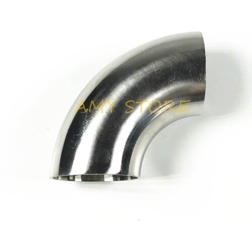38mm 1.5" Pipe OD SS304 Stainless Steel Butt Welding 90 Degree Elbow Bend Sanitary Pipe Fittings