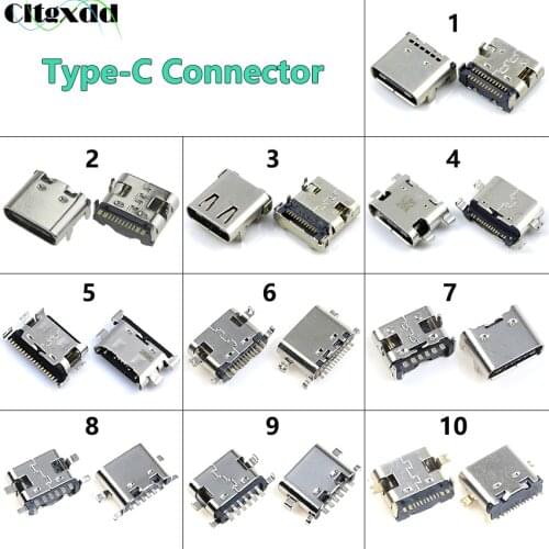 50/100PCS Micro USB 3.1 Type C Charging Port Plug SMD DIP Type-C Female Jack Socket Connector For Xiaomi Huawei Samsung Sony