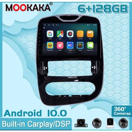 6+128GB Android 10.0 For Renault Clio 2016-2018 Surround View Camera Car Multimedia Player Stereo Radio GPS Navigtion Recorder